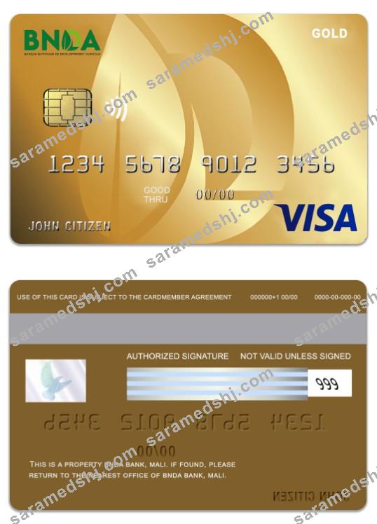 Mali BNDA Bank visa gold card